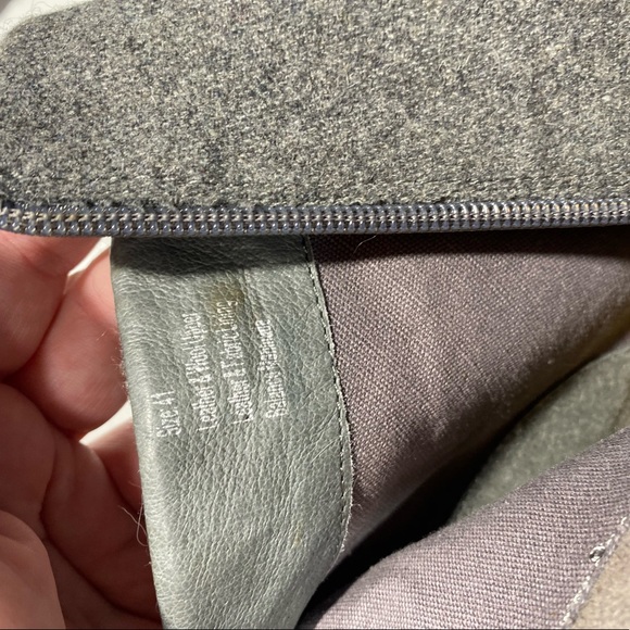 Matiko Grey Wool Leather Pointed Toe Woman’s Heel Zip Side Boots NWOT Size 11 - Picture 9 of 13